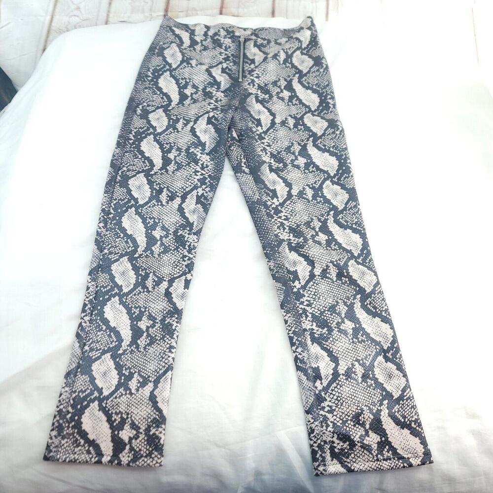 Urban Outfitters Gray Reptile Print Slick Finish Size 6 Pants
